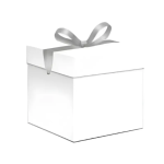 Κουτί Δώρου με Κορδέλα 10x10cm 86103 Λευκό