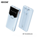 WEKOME WP-59 Power Bank 10000mAh – Fast Charge 22.5W, LED Οθόνη - Μπλέ