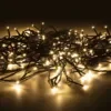 Nordic Home Λαμπάκια γιρλάντα 120 LED θερμό λευκό φως με μαύρο καλώδιο 15m LGT-111