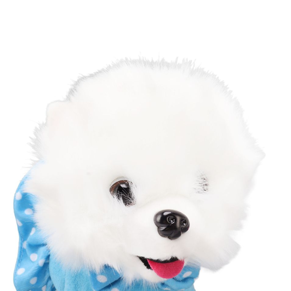 Λούτρινο Σκυλάκι που Περπατάει & Γαβγίζει με Λουράκι - Μπλε