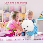 Λούτρινο Σκυλάκι που Περπατάει & Γαβγίζει με Λουράκι - Μπλε