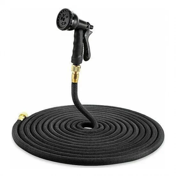 Magic Garden Hose Επεκτεινόμενο Λάστιχο Κήπου & Βεράντας 75m σε Μαύρο χρώμα
