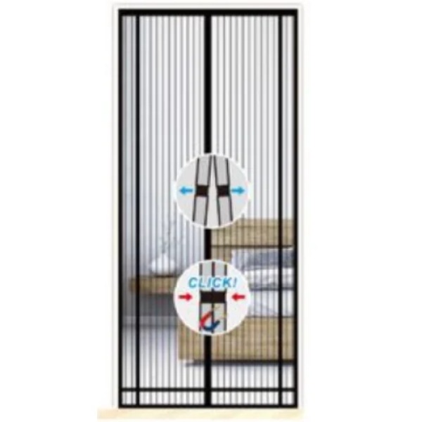 Μαγνητική Σίτα Πόρτας 100x220cm Hoomei HF-6666B Μαύρη