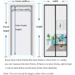 Μαγνητική Σίτα Πόρτας 90x210cm Hoomei HF-6640B Μαύρη
