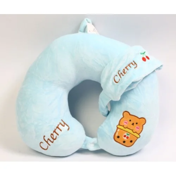 Μαξιλάρι Ταξιδιού Σε Σχήμα U Με Μάσκα Ύπνου 86246 Μπλε