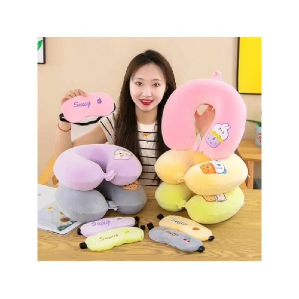 Μαξιλάρι Ταξιδιού Σε Σχήμα U Με Μάσκα Ύπνου 86246