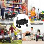 Μεταλλικό Αναδιπλούμενο Καρότσι - Τρόλεϊ Camping με Επεκτεινόμενη Λαβή και Αποσπώμενη Υφασμάτινη Τσάντα SDS-24704