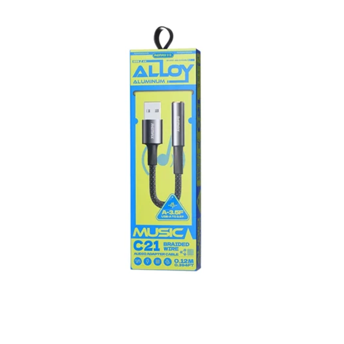 Μετατροπέας USB-A male σε 3.5mm female Remax C21 μαύρο - Image 2
