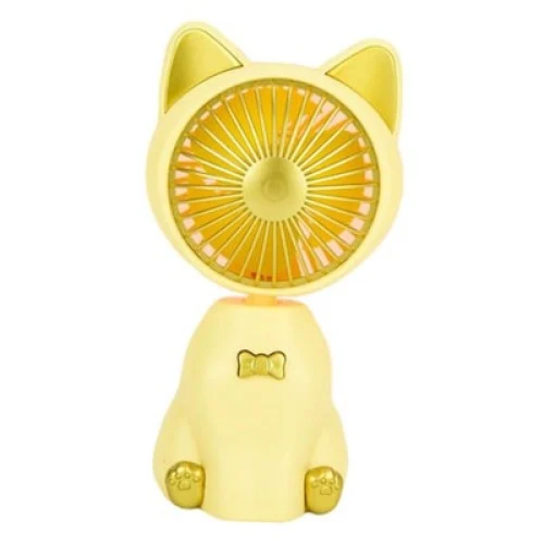 Mini Ανεμιστήρας USB σε Σχήμα Γάτας με LED Arrango AFS49063 Κίτρινο