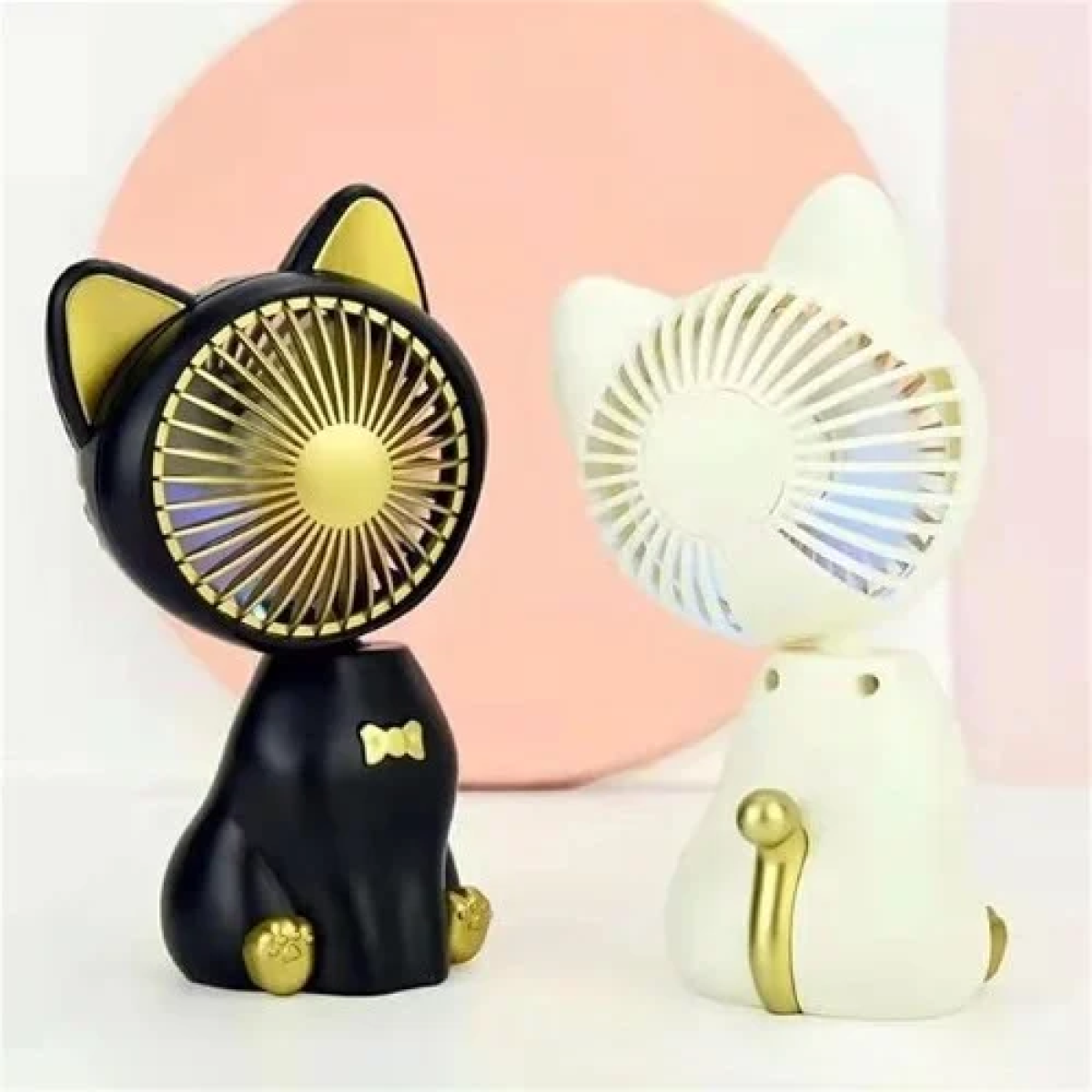 Mini Ανεμιστήρας USB σε Σχήμα Γάτας με LED Arrango AFS49063 Μαύρο - Image 4