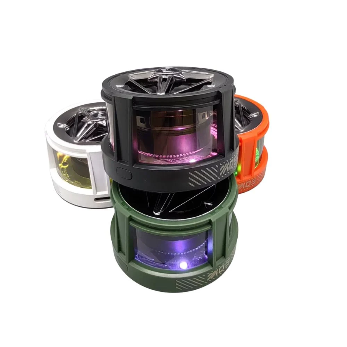Mini Ασύρματο Bluetooth Μαγνητικό Ηχείο με Φωτισμό LED RGB – Λευκό
