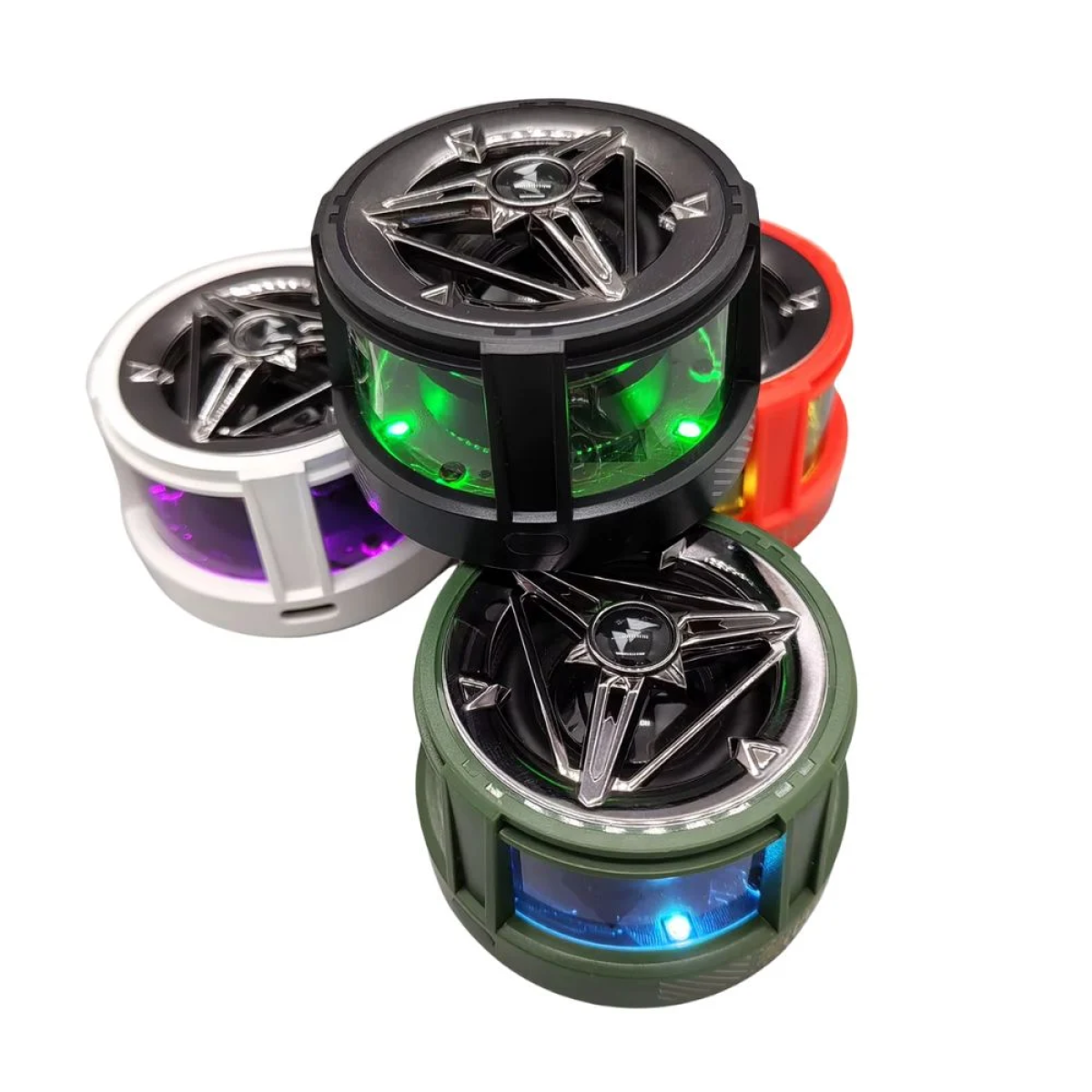 Mini Ασύρματο Bluetooth Μαγνητικό Ηχείο με Φωτισμό LED RGB – Λευκό