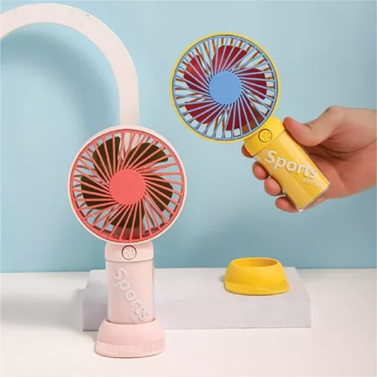 Μίνι επαναφορτιζόμενο ανεμιστηράκι χειρός SDS-27521 λευκό - Image 4