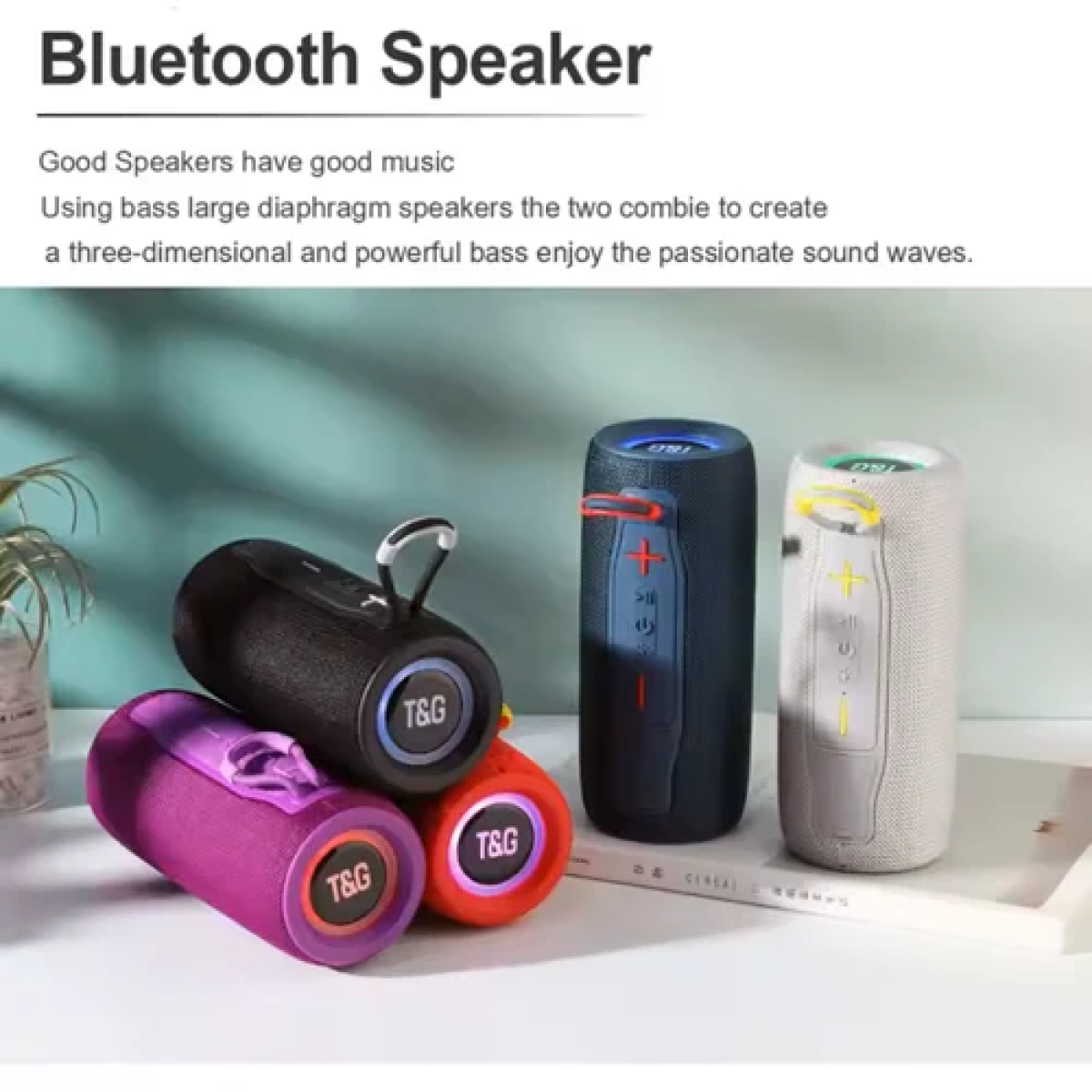 Mini φορητό ασύρματο ηχείο Bluetooth - Wireless Speaker TG-682 μπλε - Image 2