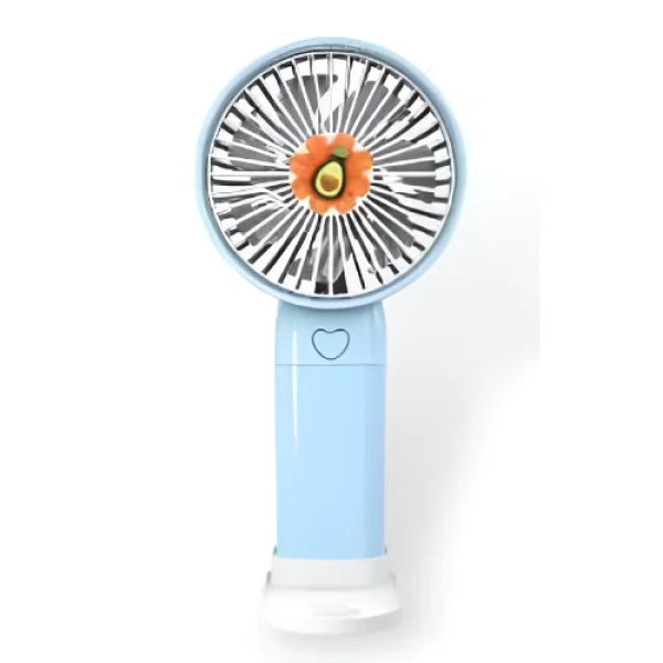 Mini Φορητός Ανεμιστήρας USB με Σχέδια Φρούτων XJD-186 Μπλε