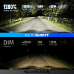 Novsight Λάμπες LED H7 33000LM 6500K 160W Σετ 2 Τεμαχίων A500-T2