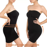 Ολόσωμο Εσώρουχο Φόρεμα που Σμιλεύει Body Slimming Tube Σετ 2τμχ - Μαύρο/Μπεζ - Image 5