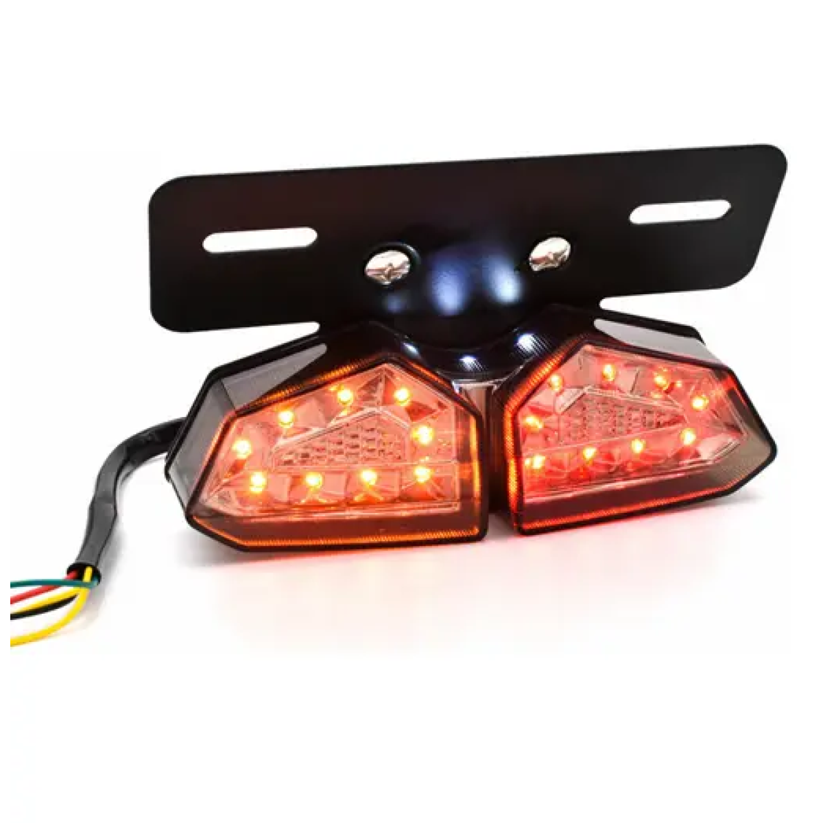 Οπίσθιο διπλό φανάρι μοτοσυκλέτας Universal LED με φλας 12V - Image 3