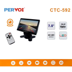 Οθόνη TFT 7" 12V με Xειριστήριο Μαύρη PERVOI CTC-592