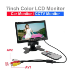 Οθόνη TFT 7" 12V με Xειριστήριο Μαύρη PERVOI CTC-592