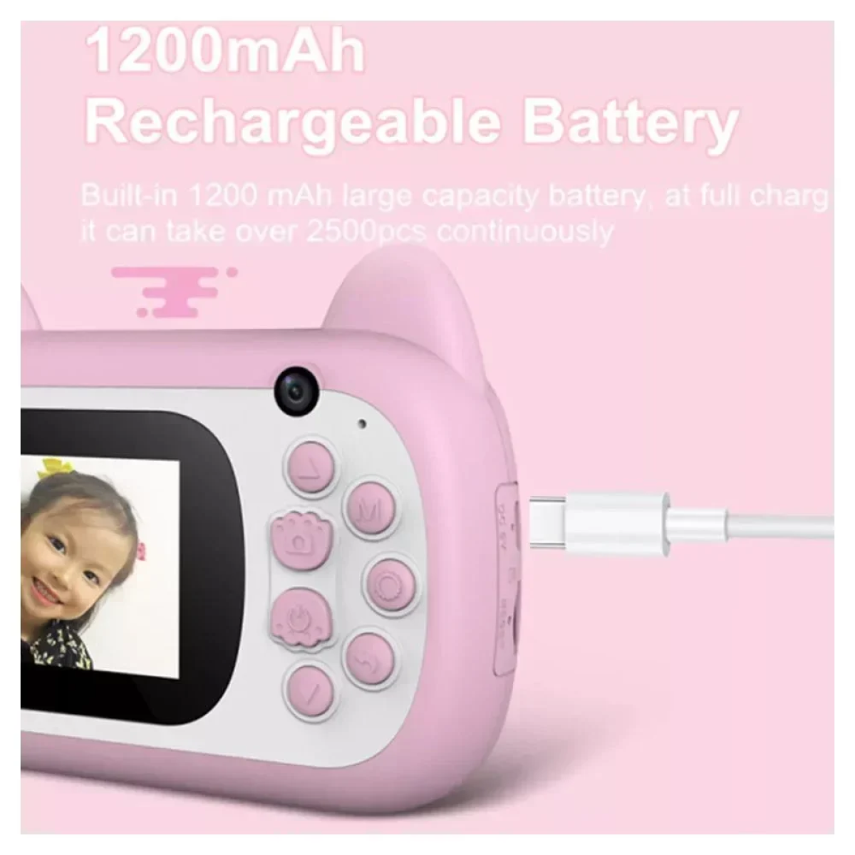 Παιδική φωτογραφική κάμερα A7 1080p childrens digital print camera - Image 4
