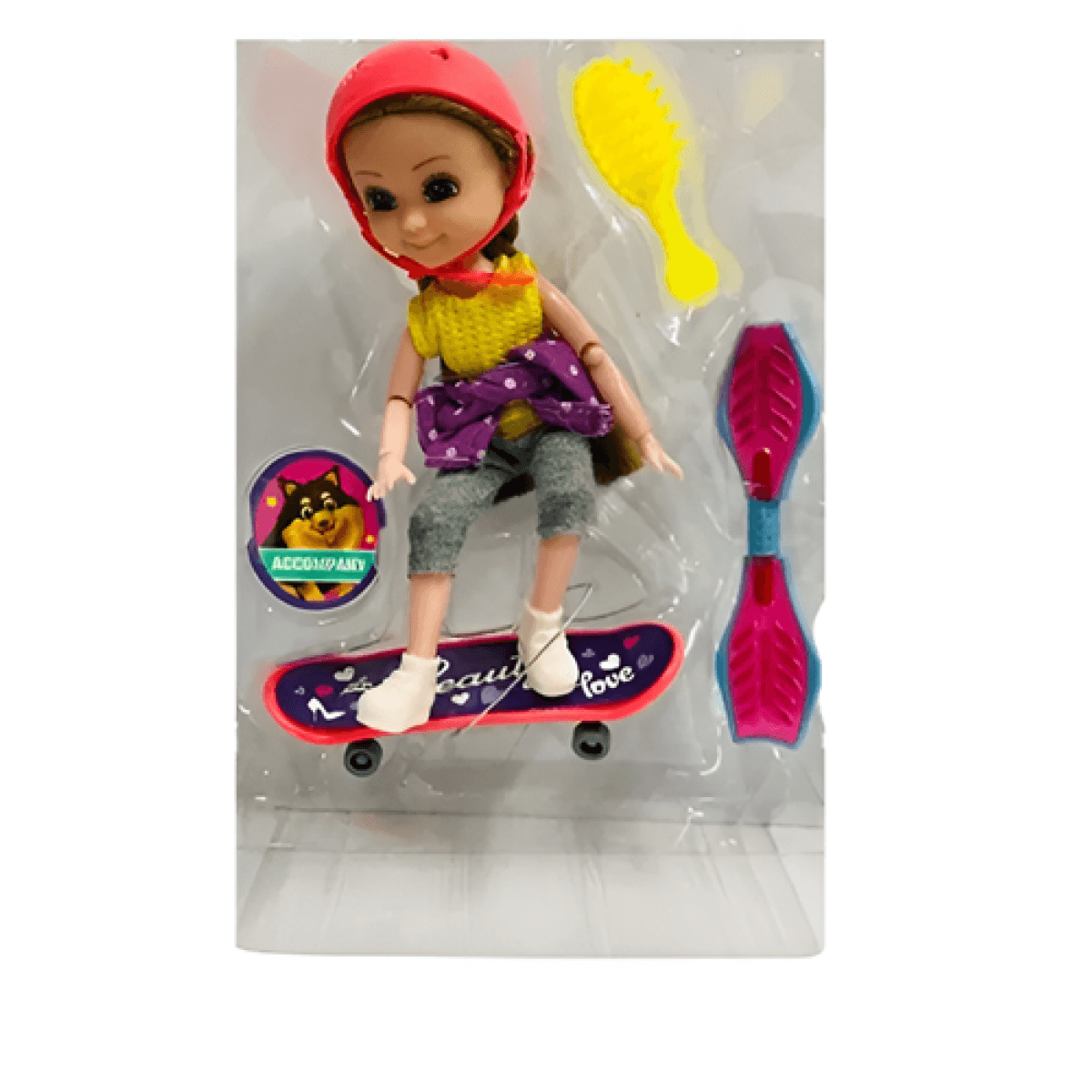 Παιδική κούκλα με skateboard και αξεσουάρ SDS-26840 - Image 2