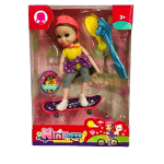 Παιδική κούκλα με πατίνι και αξεσουάρ SDS-26840