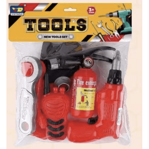 Παιδικό Σετ Εργαλείων New Tools Set Με Πυροσβεστήρα Και Τρυπάνι 3+ Ετών 639-14Α