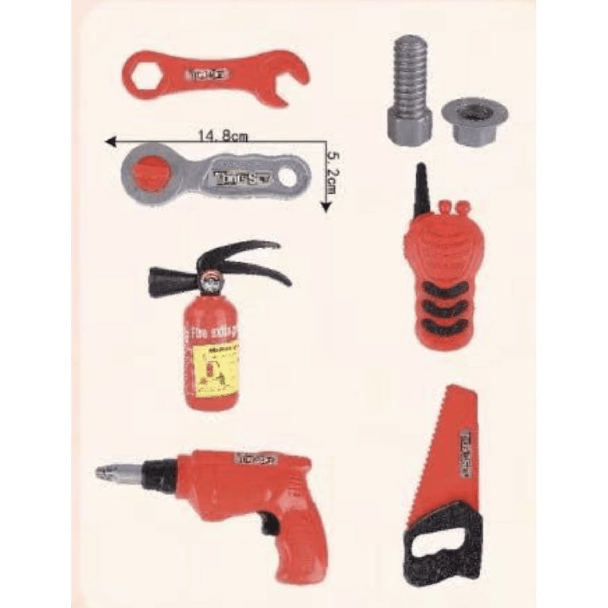 Παιδικό Σετ Εργαλείων New Tools Set Με Πυροσβεστήρα Και Τρυπάνι 3+ Ετών 639-14Α