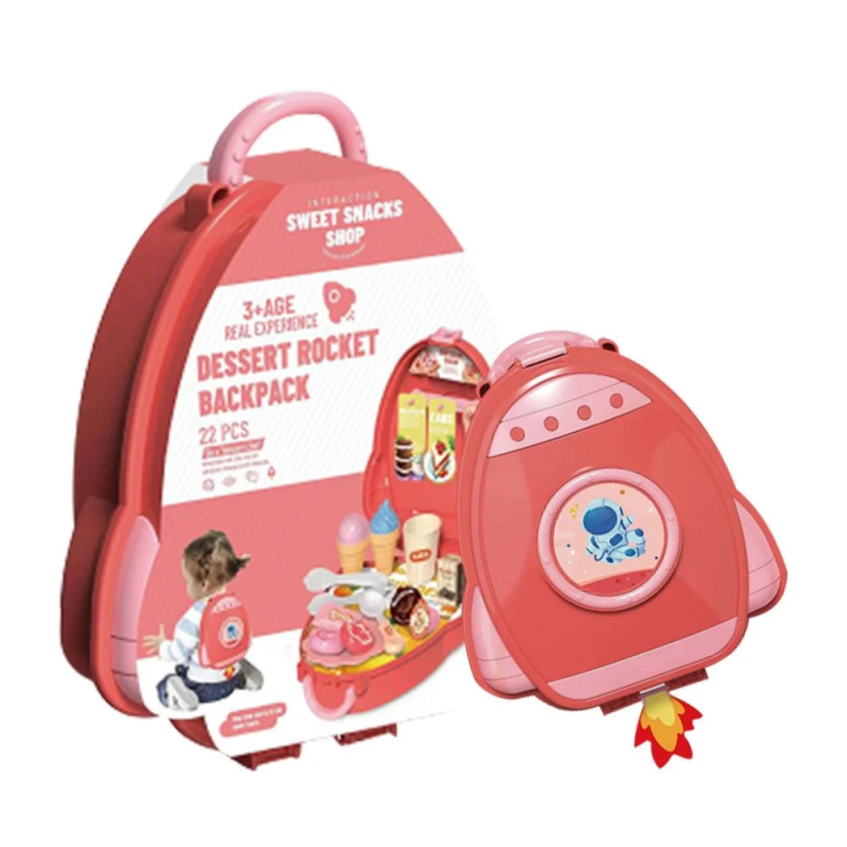 Παιδικό Σετ Κουζίνας με Σακίδιο Πλάτης – Fun Rocket Knapsack 22 Τεμάχια