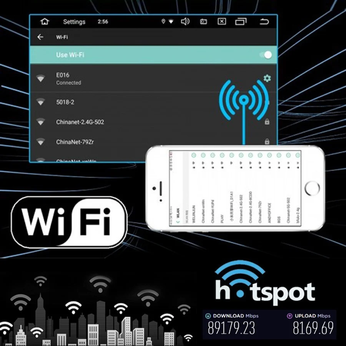 PerVoi Ηχοσύστημα Αυτοκινήτου 2DIN (Bluetooth/USB/WiFi/GPS/Apple-Carplay/Android-Auto) με Οθόνη Αφής 9" CTC-9802N