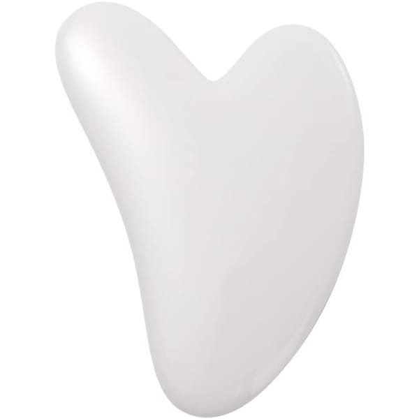 Πέτρα Μασάζ Gua Sha 8.5cm για Πρόσωπο και Λαιμό 84327 Λευκό