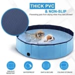 Πισίνα Kατοικιδίων Πτυσσόμενη Μπλε 80 x 20 cm από PVC