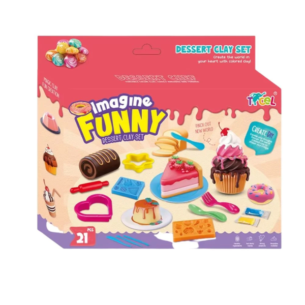 Πλαστελίνη Παιχνίδι για 3+ Ετών Dessert Clay Set – 21τμχ