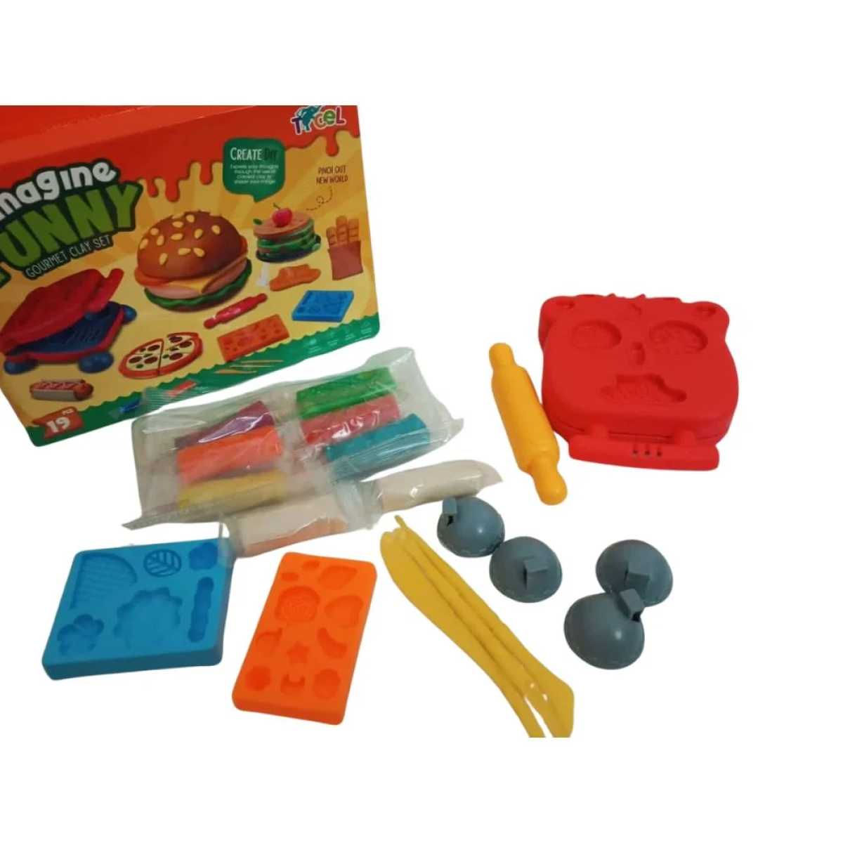 Πλαστελίνη Παιχνίδι Μαγειρικής για 3+ Ετών Gourmet Clay Set – 19τμχ