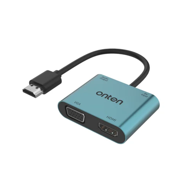 Πολυαντάπτορας 4 σε 1 HDMI + VGA με έξοδο ήχου πράσινο OTN-5166HV