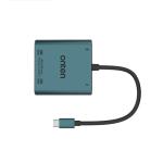 Πολυαντάπτορας 4 σε 1 Type-C με 2x HDMI, PD και USB 2.0 πράσινο OTN-9175K - Image 2