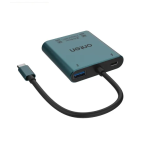 Πολυαντάπτορας 4 σε 1 Type-C με 2x HDMI, PD και USB 2.0 πράσινο OTN-9175K