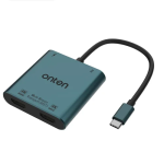 Πολυαντάπτορας 4 σε 1 Type-C με 2x HDMI, PD και USB 2.0 πράσινο OTN-9175K - Image 3