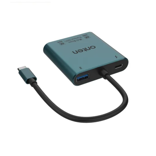 Πολυαντάπτορας 4 σε 1 Type-C με 2x HDMI, PD και USB 2.0 πράσινο OTN-9175K