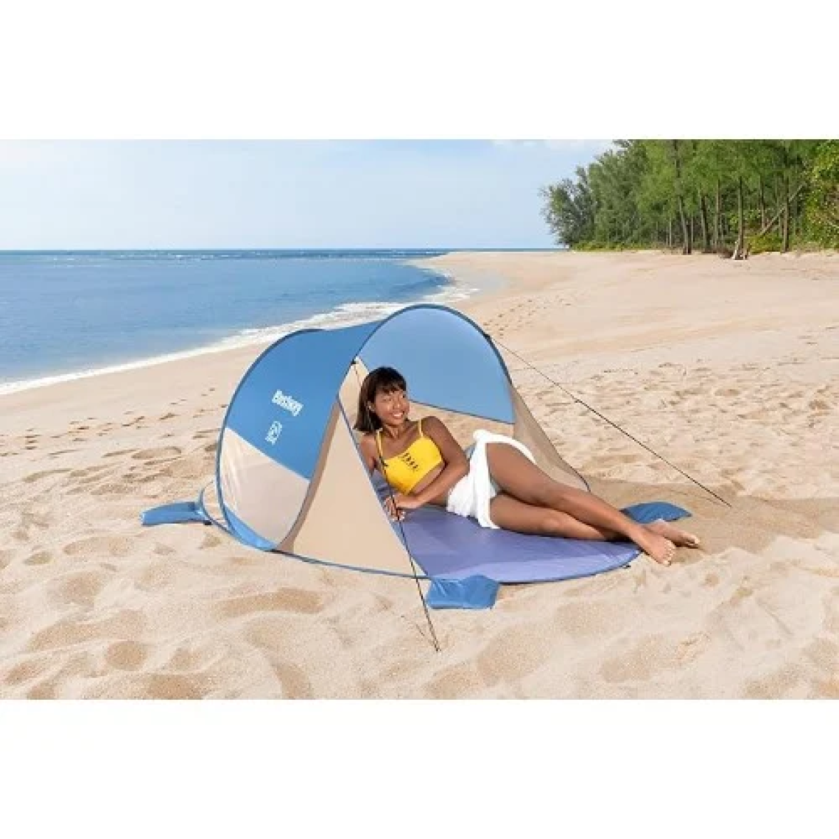 Pop-Up Σκηνή Παραλίας Γρήγορης Ανάπτυξης 200x120x90cm Bestway 68107 Μπλε - Image 2
