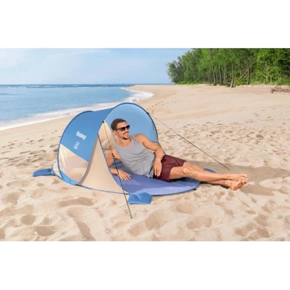 Pop-Up Σκηνή Παραλίας Γρήγορης Ανάπτυξης 200x120x90cm Bestway 68107 Μπλε - Image 6