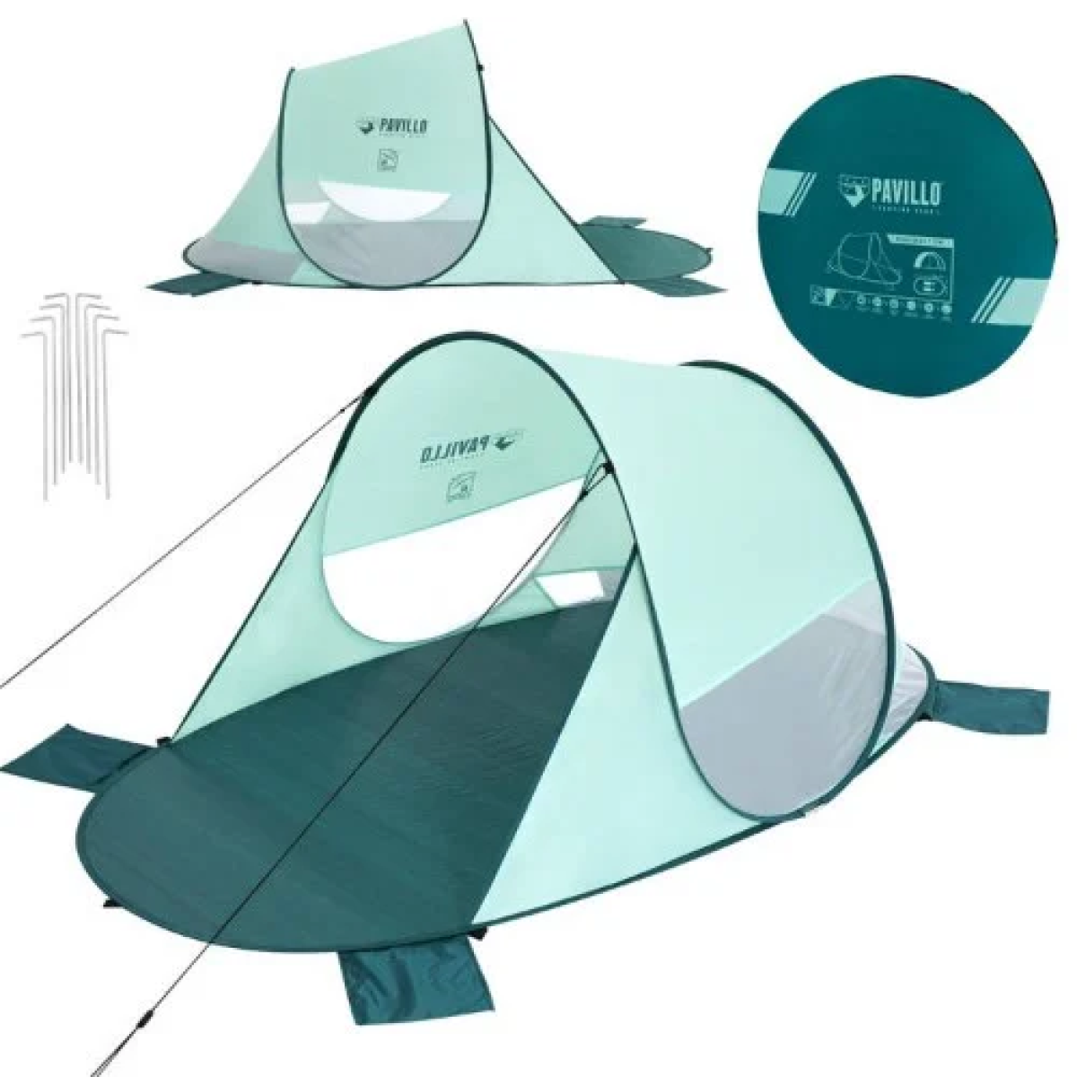 Pop-Up Σκηνή Παραλίας Γρήγορης Ανάπτυξης 200x120x90cm Bestway 68107 Πράσινη - Image 2
