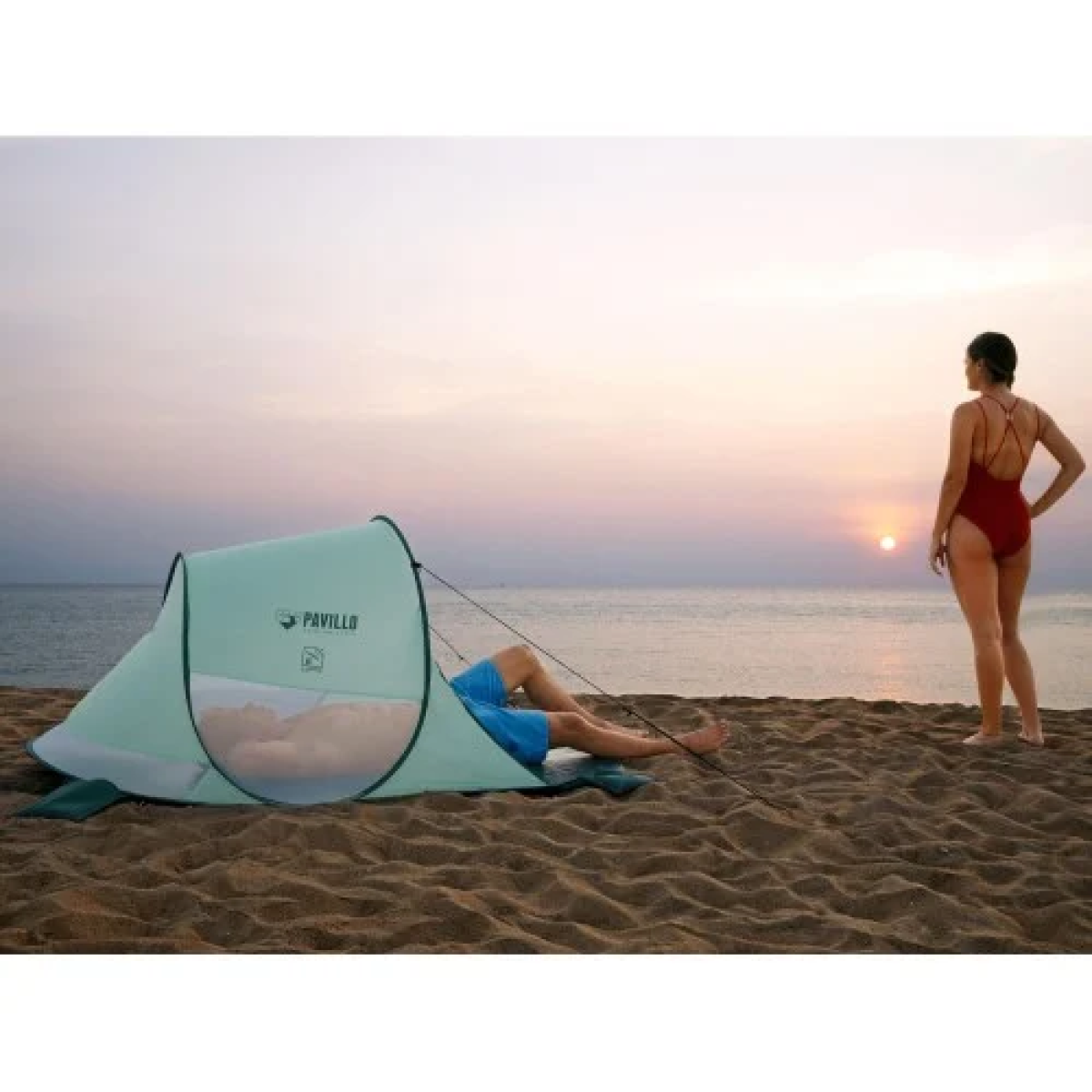 Pop-Up Σκηνή Παραλίας Γρήγορης Ανάπτυξης 200x120x90cm Bestway 68107 Πράσινη - Image 3