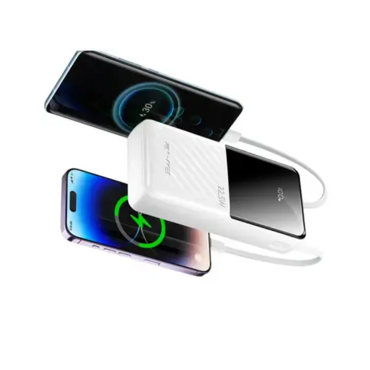 Power Bank γρήγορης φόρτισης 20000mAh 22.5W Awei P57K λευκό - Image 3