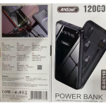 PowerBank 12000mAh με Ενσωματωμένα Καλώδια & Οθόνη LED Andowl Q-DC110 Μαύρο - Image 6