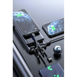 PowerBank 12000mAh με Ενσωματωμένα Καλώδια & Οθόνη LED Andowl Q-DC110 Μαύρο - Image 4