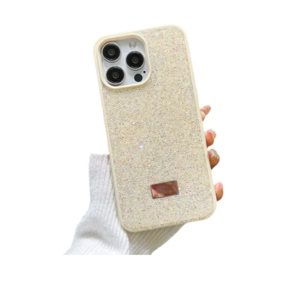 Προστατευτική θήκη για iPhone 11 με γκλίτερ - μπεζ