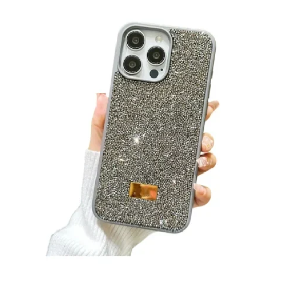 Προστατευτική θήκη για iPhone 12 Pro με γκλίτερ - γκρι