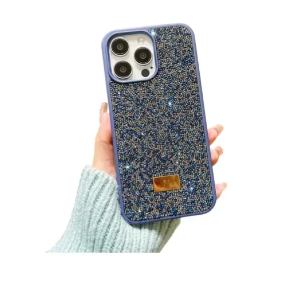 Προστατευτική θήκη για iPhone 13 με γκλίτερ - μπλε